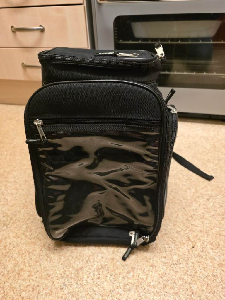 Hanson Motorbike Magnetic Black Tank Bag & Rain Cover Hood With Detachable Bags.