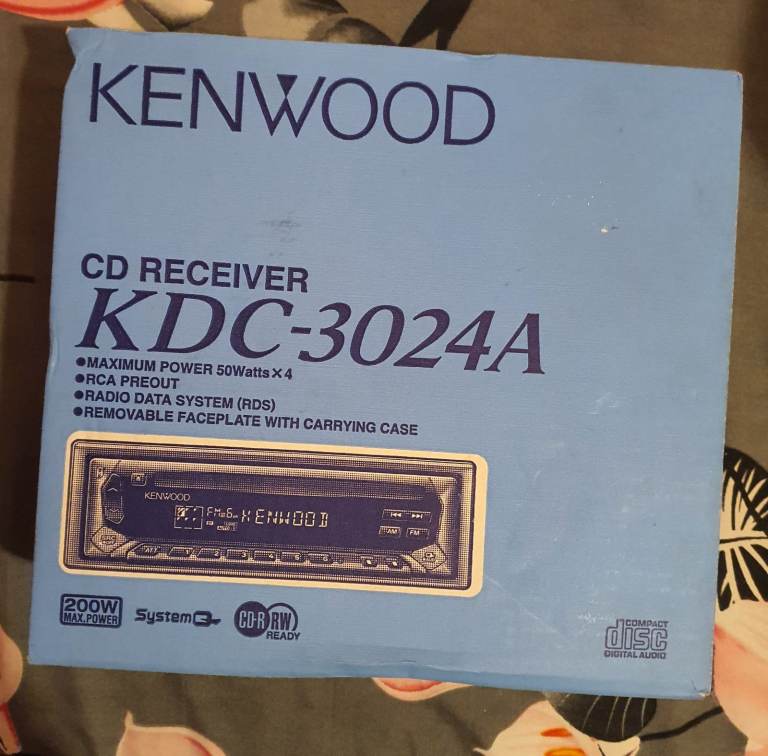 Kenwood CD Receiver KDC-3024A- Radio data system (RDS), Removable faceplate with carrying case.