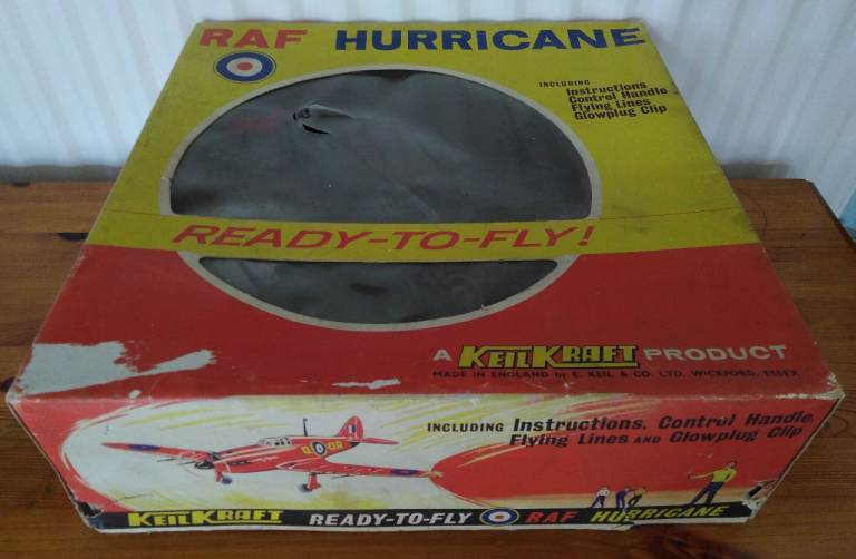original Vintage KeilKraft RAF Hurricane Ready-To-Fly Model plane
