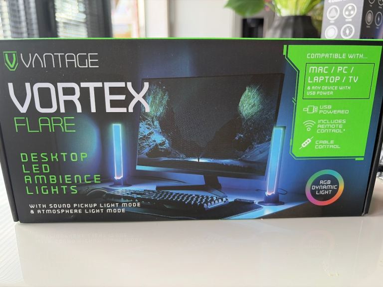 VANTAGE VORTEX FLARE Desktop LED Ambiance Lights – New