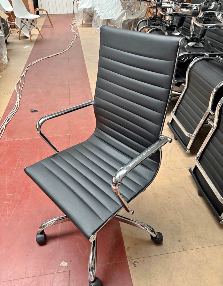 Used once  22 white tub chairs  140 white chairs  44 Black office chairs