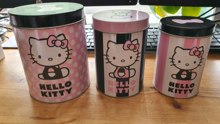 Hello Kitty tin set, 3 piece
