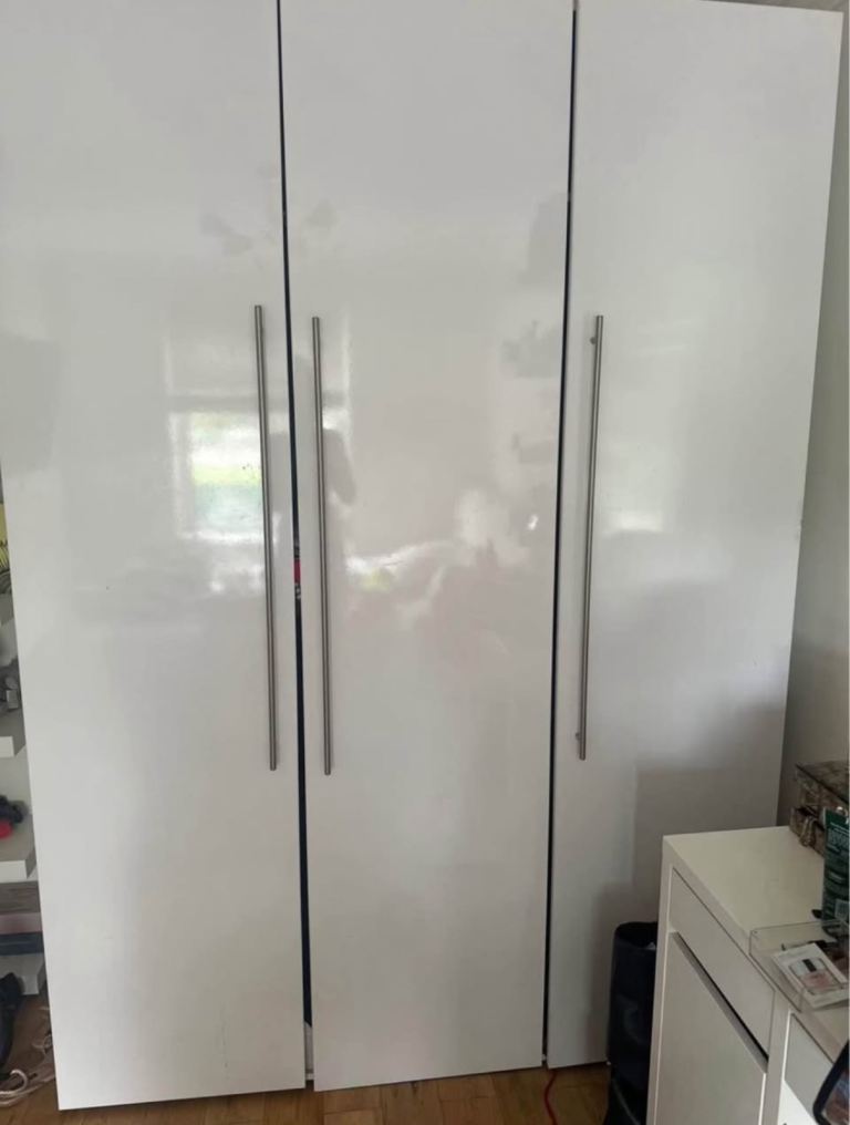 image for White Three door bedroom wardrobe 119:99