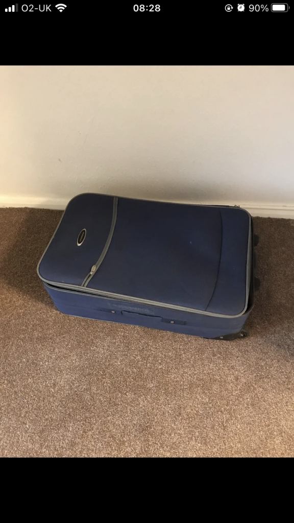 Blue suitcase medium