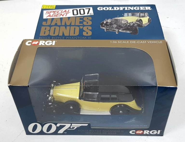Corgi James Bond 007 Rolls Royce from Goldfinger Movie 1:36 Scale Diecast Car