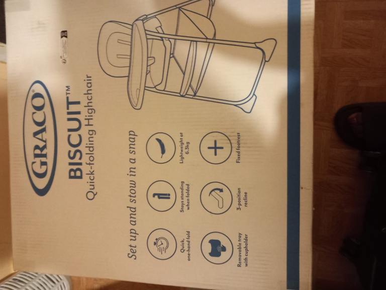 Graco Biscuit Quick-folding Highchair - Brand New in Box