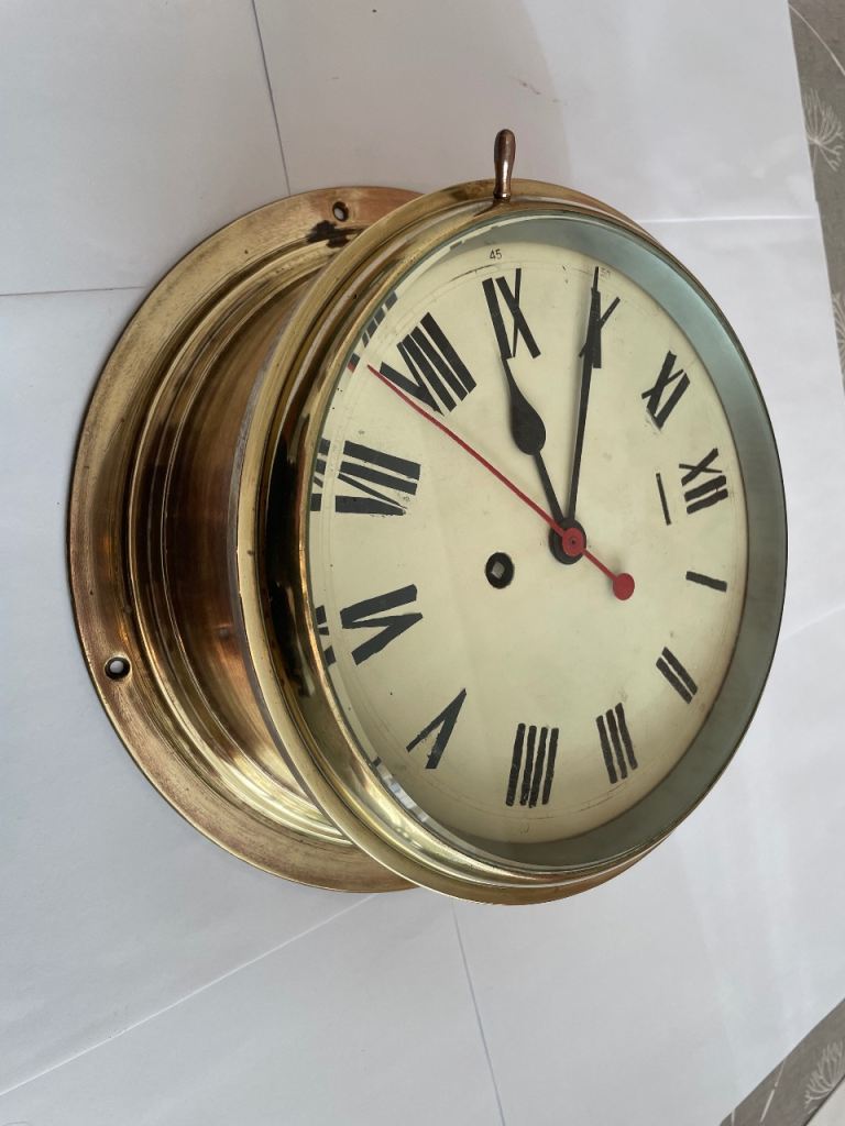 Smith Astral 8 day brass ships  clock