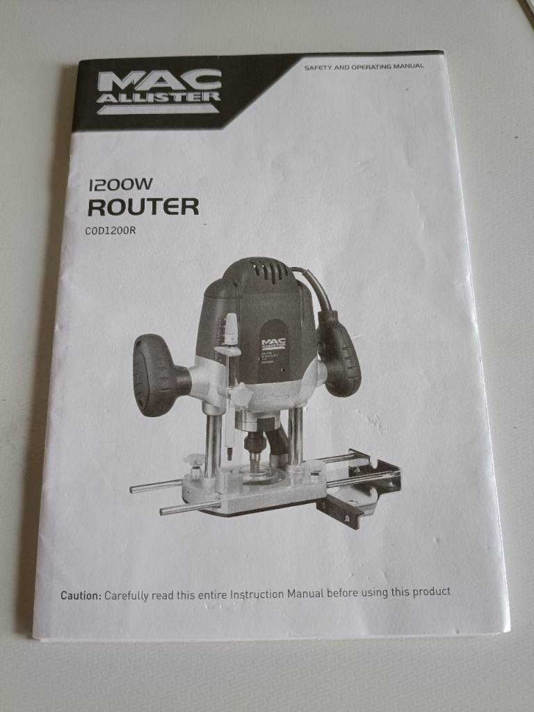 McAllister 1200w router and table top