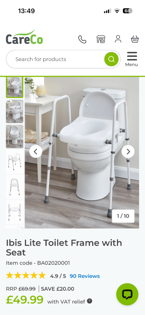 Brand new in box, commode 