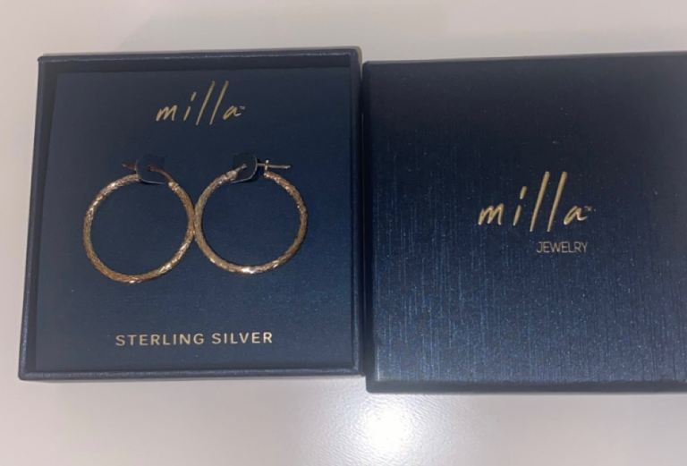 image for Sterling silver hoop earrings 