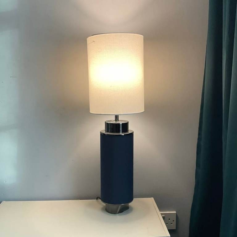Tall NEXT Table Lamp, Navy