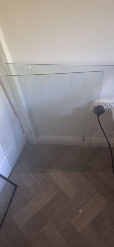 Large thick clear glass panels