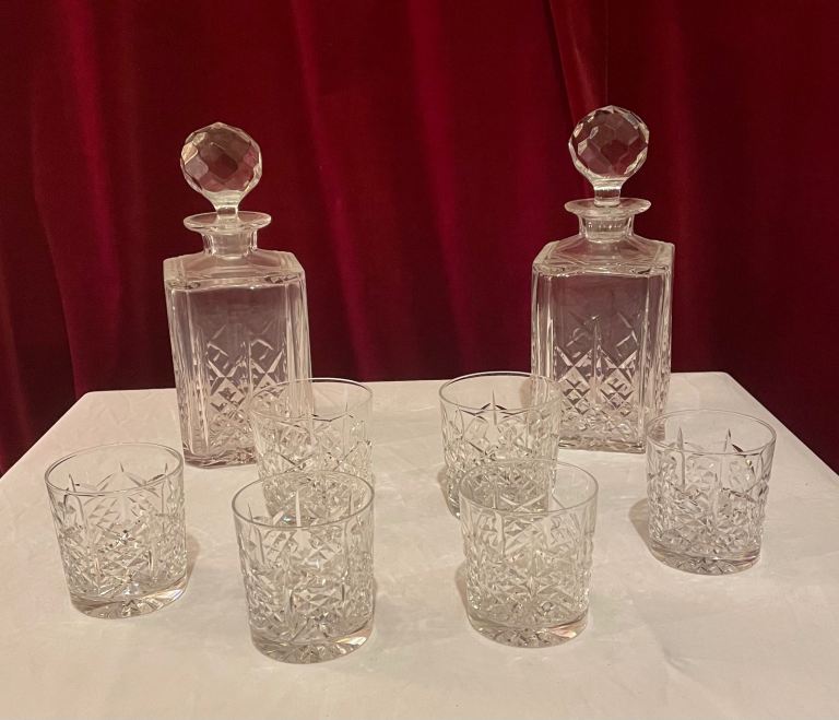 Edinburgh crystal whisky set