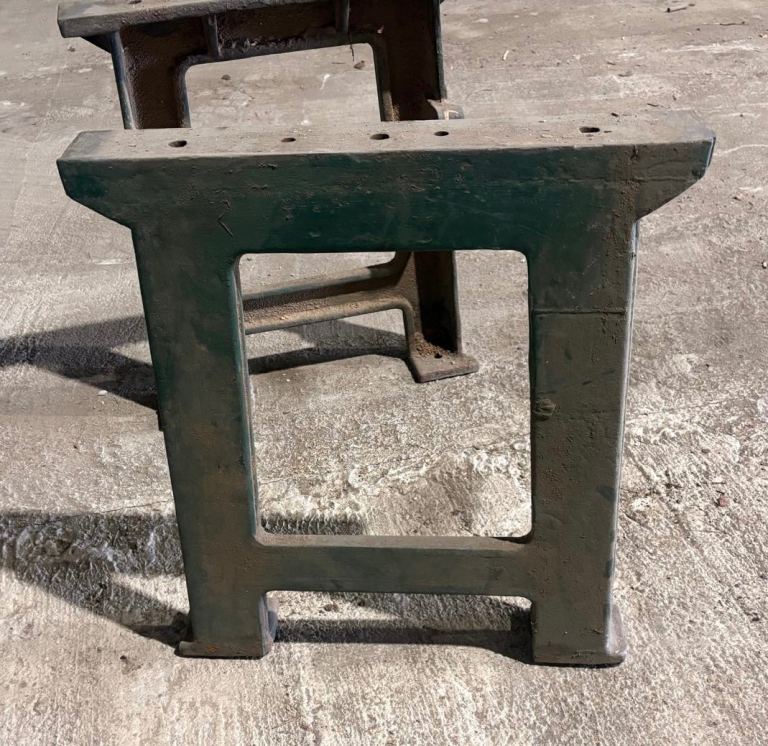 CAST IRON TABLE / BENCH ENDS, 4 off 
