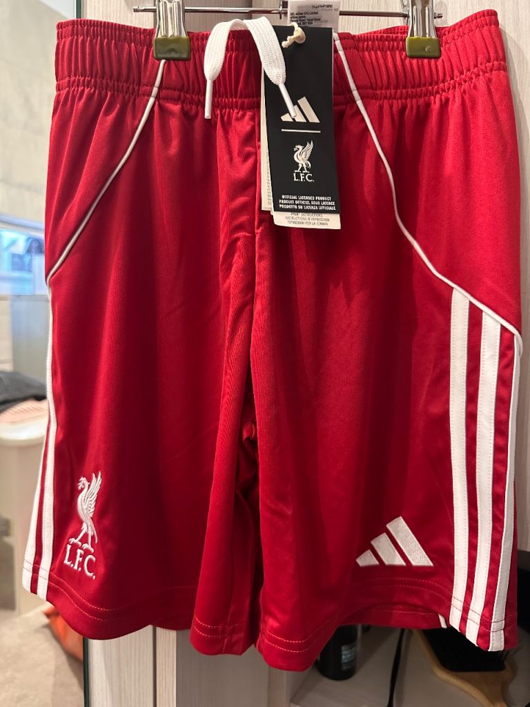 Adidas Liverpool FC Kids Football Shorts - Red, New with Tags