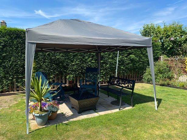 Gardenline Beige Pop up Gazebo perfect for bank holiday party and shade