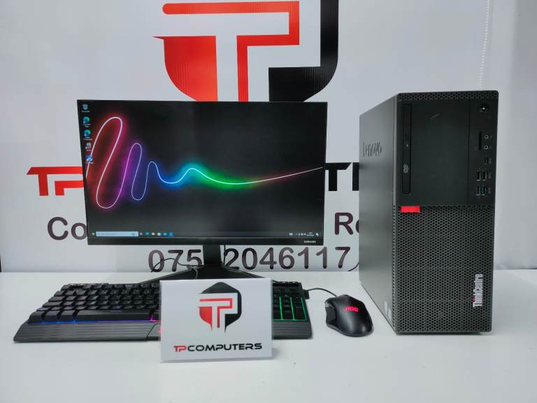 Computer Setup with Monitor Workstation | i7 8700 | 8GB DDR4 RAM | 120GB SSD