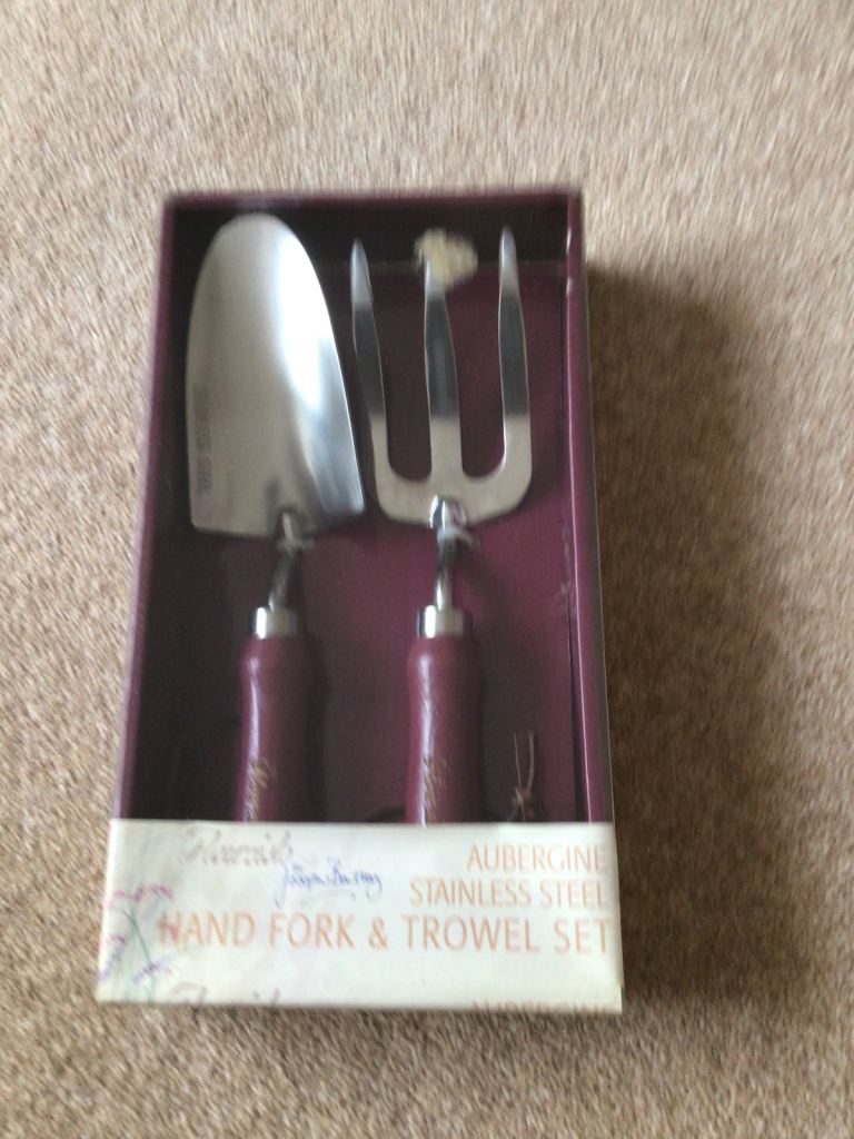 Hand fork and trowel set