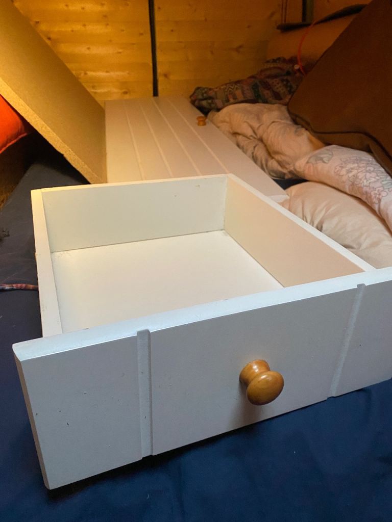 Bedroom white cupboard doors and drawers