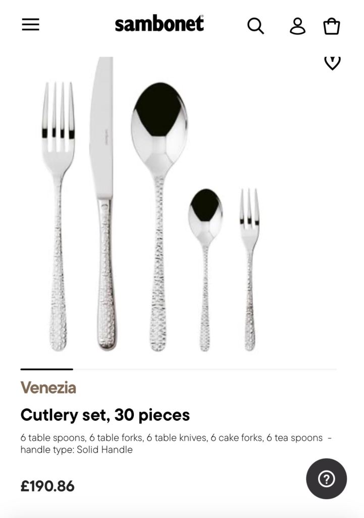 Cutlery set brand new 