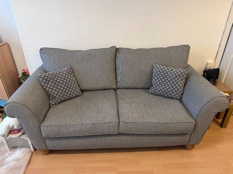 SCS Aurora Fabric 2 seater sofas & footstool