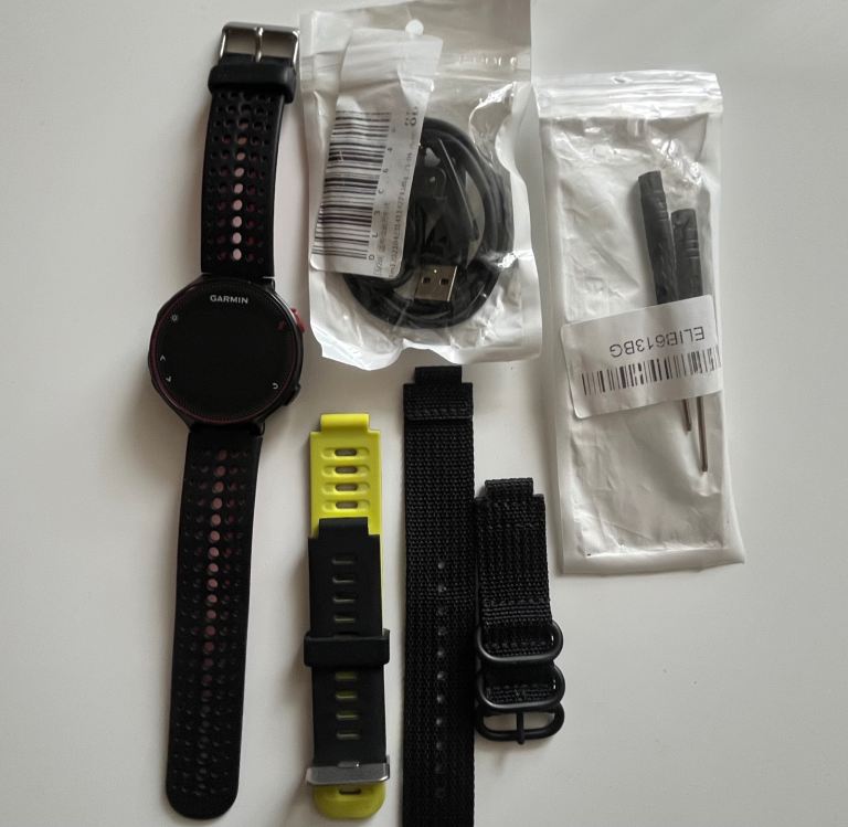 Garmin Forerunner 235 GPS Smartwatch Wrist Heart Rate Monitor Running Bundle