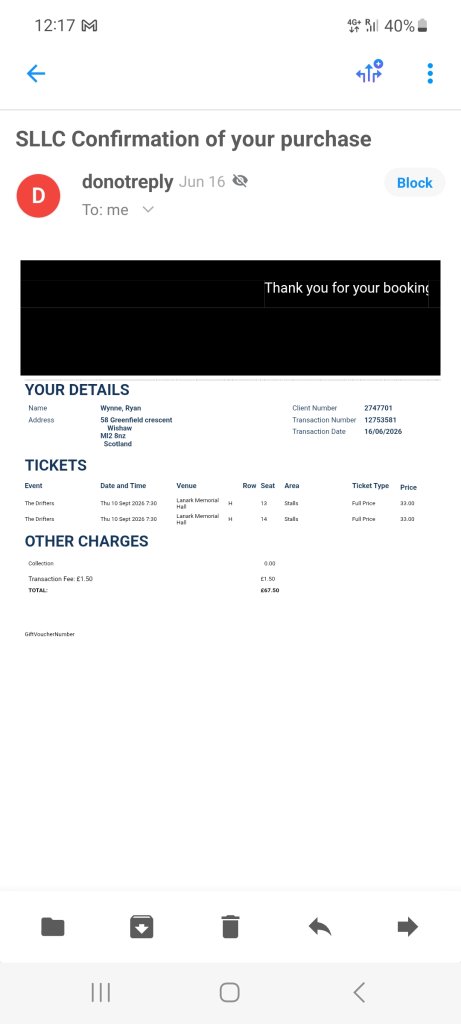Drifters Tickets 