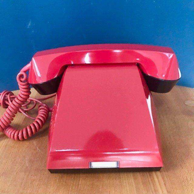 VINTAGE 1980S TELEPHONE, DIRECT DIAL, SPACE AGE, INTERIOR DESIGN, SOVIET ERA CCCP USSR, BOXED
