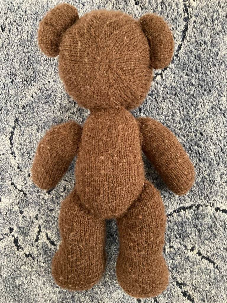 Hand knitted Big Brown Teddy Bear toy – BRAND NEW – post or collect