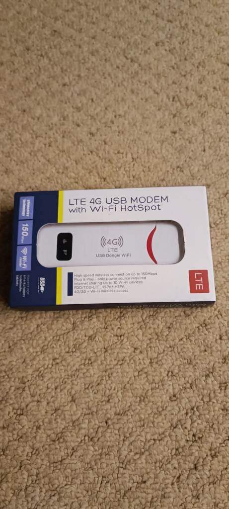 LTE 4G USB Modem with Wi-Fi Hotspot