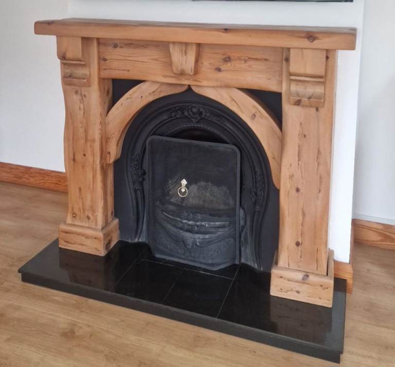 Rustic fire surround
