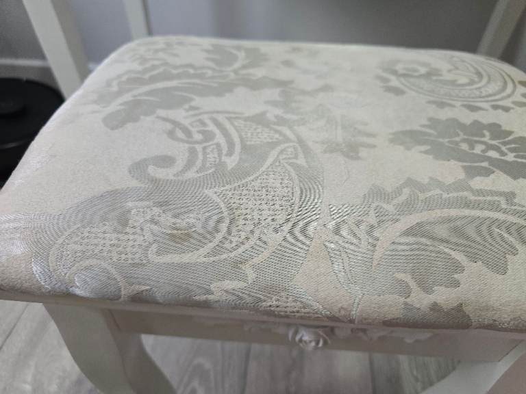 image for Dressing Vanity Makeup Table Set 7 Drawer Stool Mirror