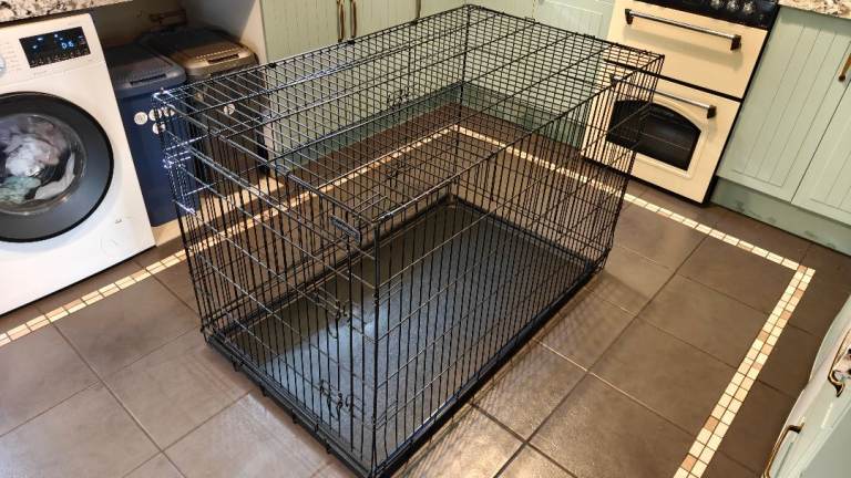 Great & Small Extra Large (XL) Dog Crate – Double Door Wire Cage
