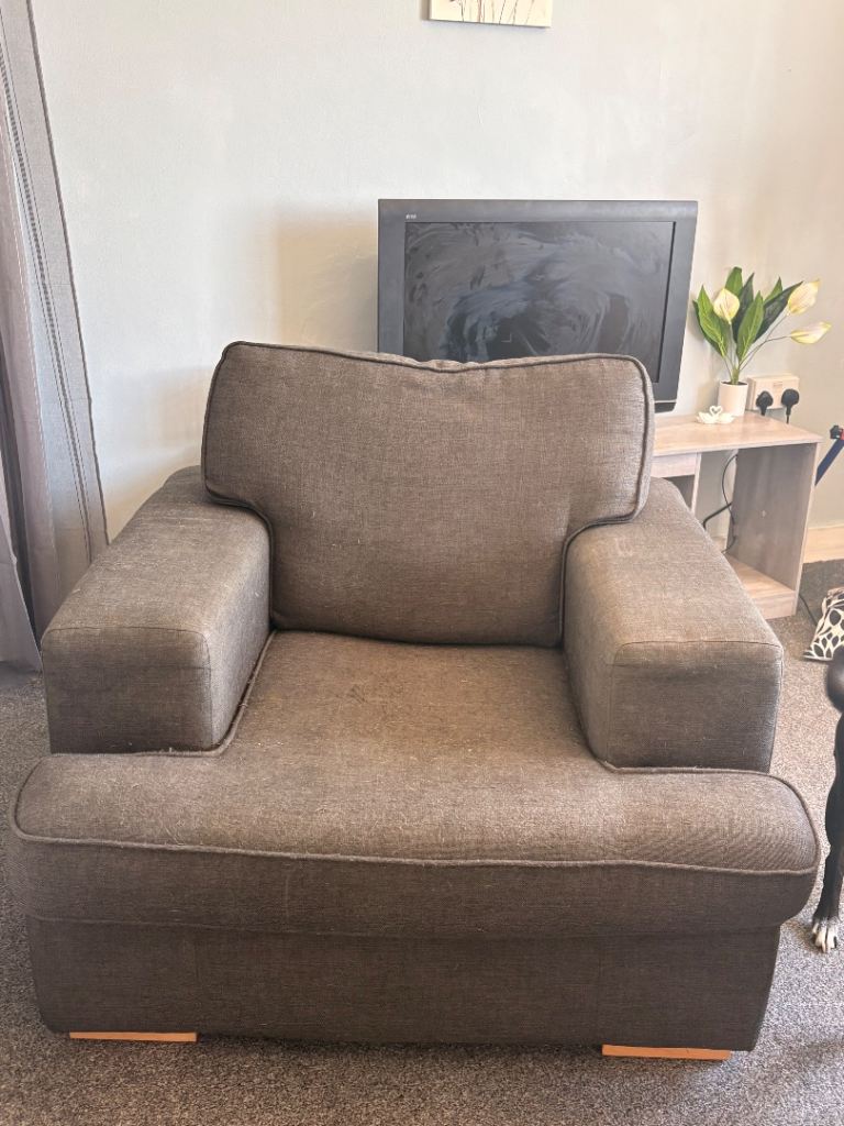 Singular gray chair