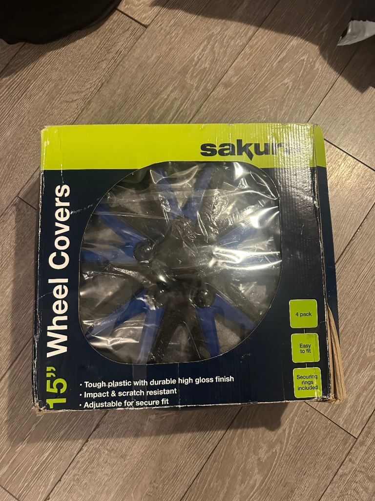 Sakura 15" Wheel Covers - New, Blue (4 pack) £15