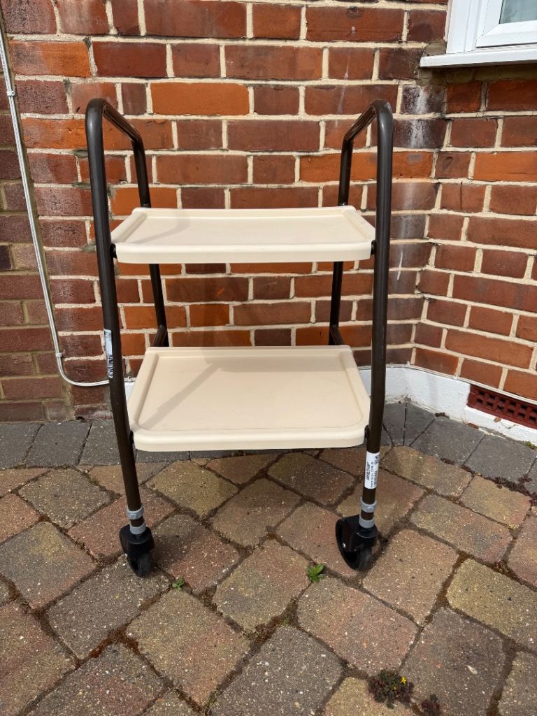 Wheelie Trolley with 2 Tier Trays 