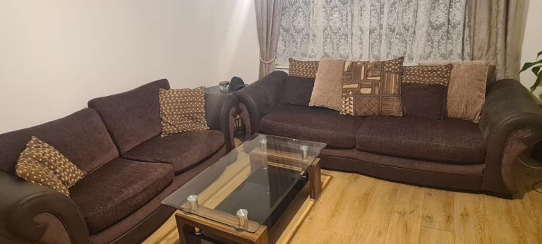 Brown sofa set 