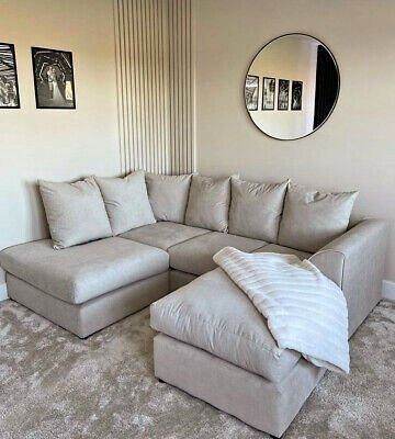 Dylan Plush Corner Sofa & 3+2 Seater Couch – Order Now, Next Day Delivery!