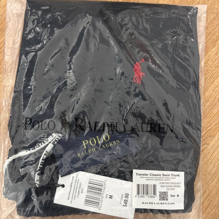 Polo Ralph Lauren Traveler Classic Swim Shorts Black Size M BNWT