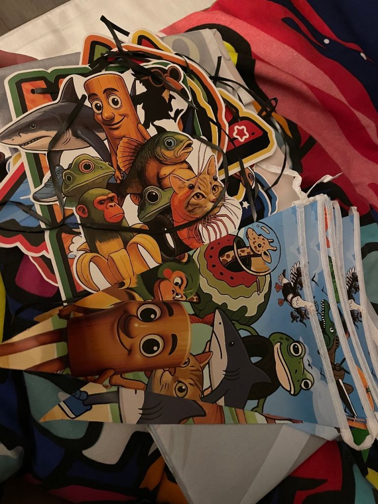 Italian brainrot birthday back drop