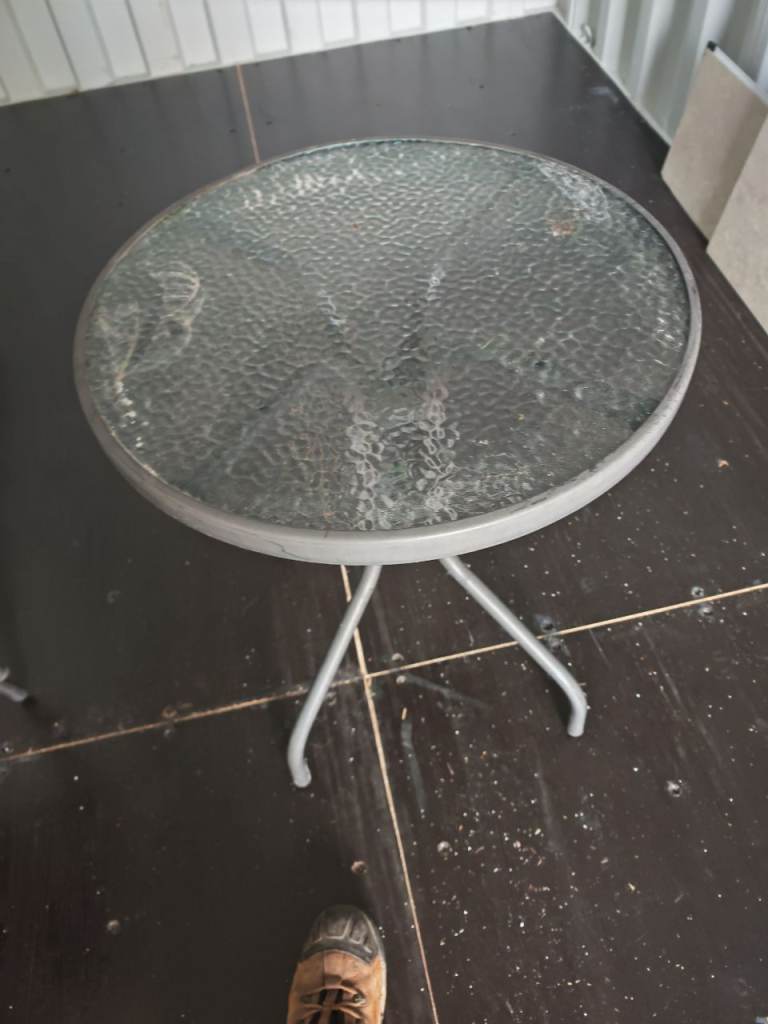 Garden Patio Table & Chairs Set – Metal & Wicker