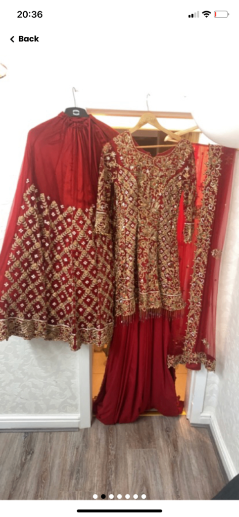 Red wedding dress