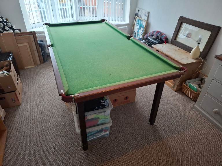 Snooker /pool table , 7ft slate bed,  heavy barber-hill