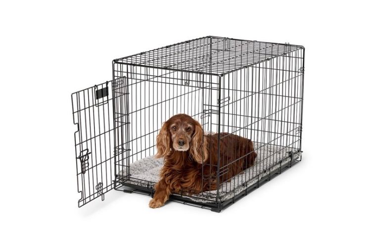 Single door folding dog crate 