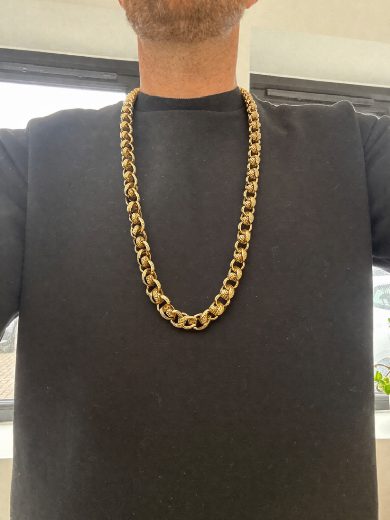 Gold belcher chain 180 grams 6.3 ounces