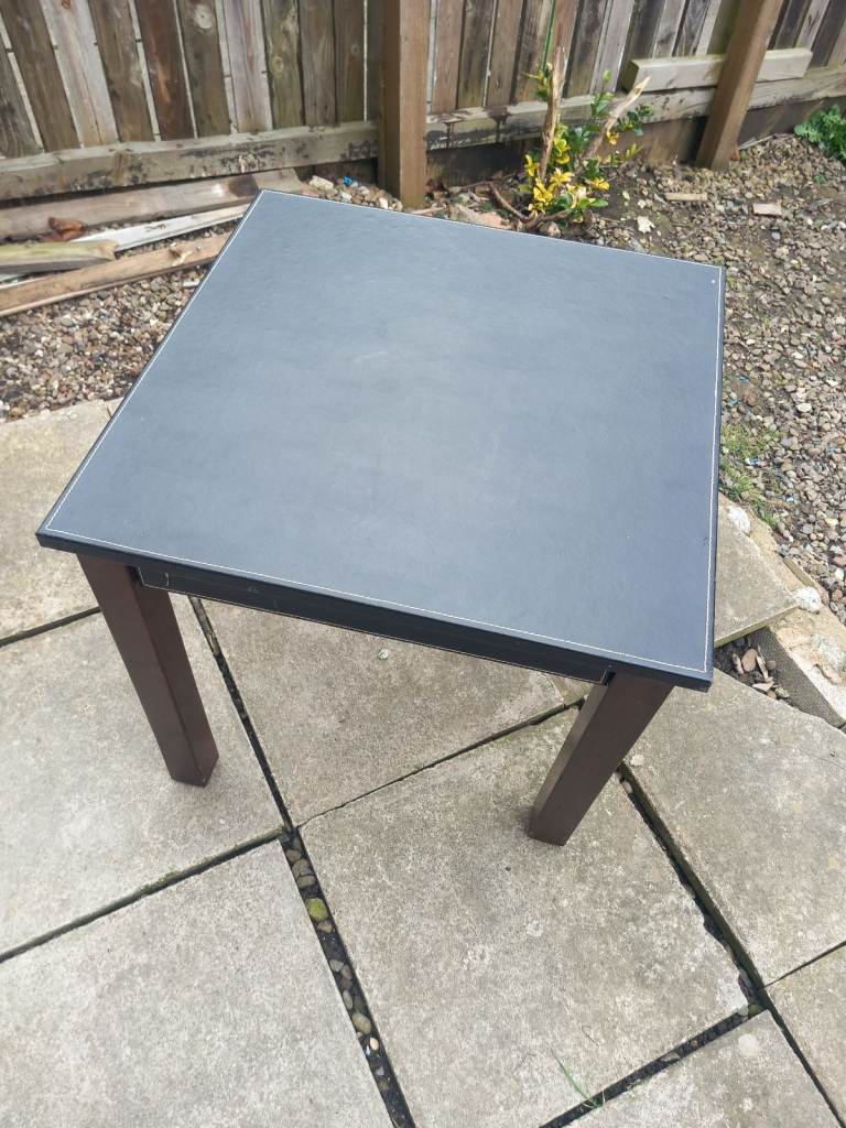 Black Leather Coffee Table 