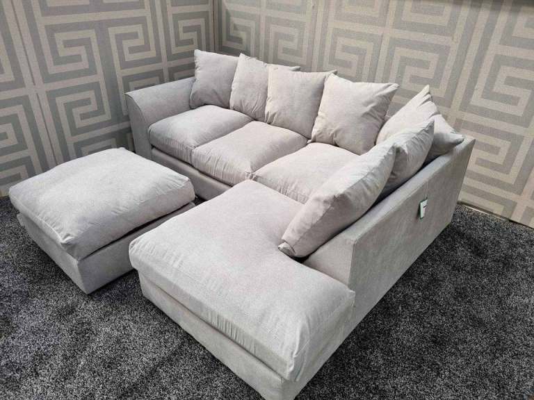 Spacious Dylan Corner Sofa – Complete Living Room Set