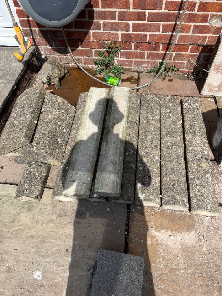 Reclaimed concrete copings 