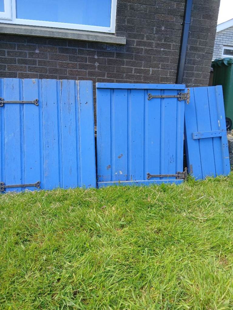 Wood playhouse doors