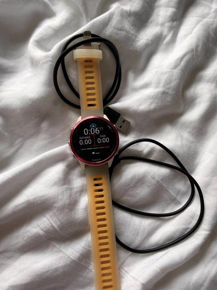Garmin Forerunner 570 42mm Raspberry Mango GPS Running Watch No Box